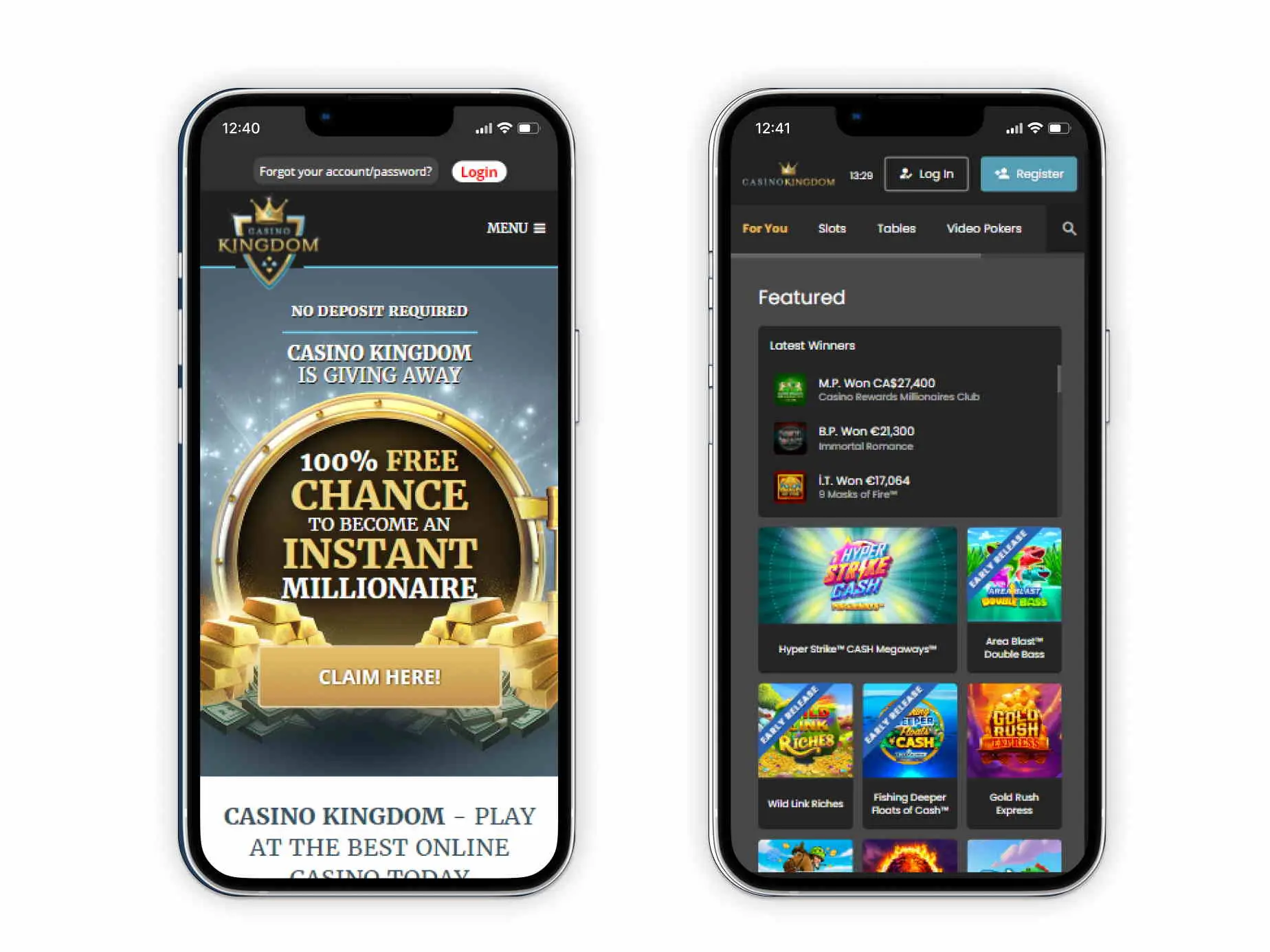 mobile app bonuses at casino kingdom